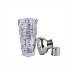 شیکر بار سرد شیشه ای (رسپی دار) 400 میل