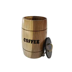ظرف نگهداری قهوه طرح بشکه چوبی