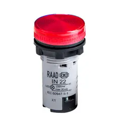 چراغ سیگنال LED غیر قابل تعویض رعد الکتریک مدل IN22