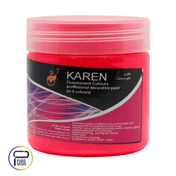 رنگ اکریلیک فلورسنت صورتی کارن ۳۰۰ گرمی