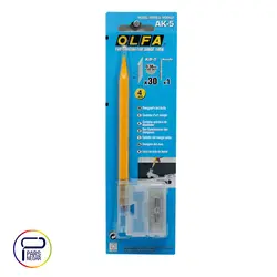 کاتر قلمی الفا به همراه ۳۰ عدد تیغ یدک ۳۰ درجه کد AK-5