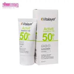 ضد آفتاب بی رنگ ویتالایر مدل اکتی ویت SPF 50 حجم 50ml