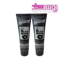 ماسک صورت رینوزیت مدل Black mask carbon active حجم 100ml
