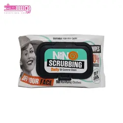 دستمال مرطوب لایه بردار پوست چرب نینو 50 عددی