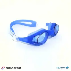 عینک شنا سیلیکونی Aquastar ژله ای آبی- سفید