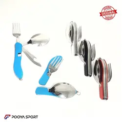 ست قاشق چنگال و چاقوی سفری تاشو mountaineering اصل