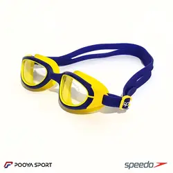 عینک شنا بچه گانه ژله ای رنگی اسپیدو Speedo سرمه ای- زرد