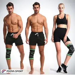 زانو بند ورزشی کشی طبی حرفه ای کمربند دار Sport اعلا