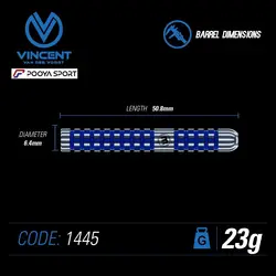 تیر دارت سوزنی حرفه ای تنگستن وینسنت winmau Vincent Van Der Voort 23 gr اصل