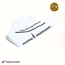 جوراب فوتبال ساق بلند حوله ای تمام کش کبریتی White