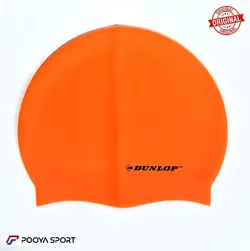 کلاه شنا حرفه ای سیلیکنی نارنجی دانلوپ DUNLOP اصل