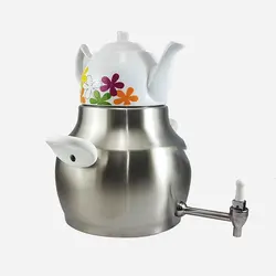 ست کتری و قوری 5 لیتری یونیک کد 7644 شیر دار استیل - فروشگاه اینترنتی پرنس هوم