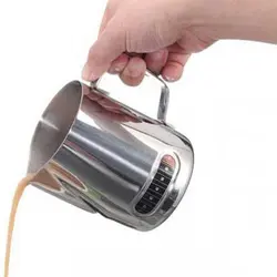 پیچر و شیرجوش استیل دما سنج دار 600 میلی لیتر - فروشگاه اینترنتی پرنس هوم