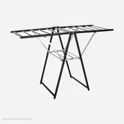 بند رخت آلومینیوم دو بال نقره ای مشکی نیوهوم مدل 1010SB - فروشگاه اینترنتی پرنس هوم