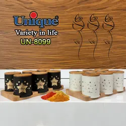 جا ادویه یونیک 8099 درب چوبی - فروشگاه اینترنتی پرنس هوم