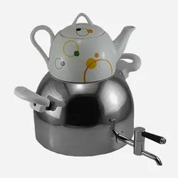 قوری و کتری 5 لیتری یونیک کد 7548 شیر دار استیل - فروشگاه اینترنتی پرنس هوم