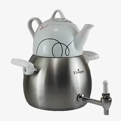 قوری و کتری 4 لیتری یونیک کد 7542 شیر دار استیل - فروشگاه اینترنتی پرنس هوم