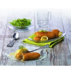 سرویس 18 پارچه سفید ساده دورالکس DURALEX-VLEAR