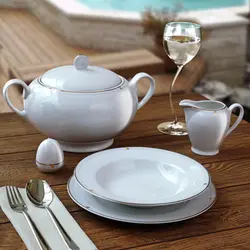 سرویس غذاخوری ایتالیا اف اپرا 102 پارچه چینی زرین