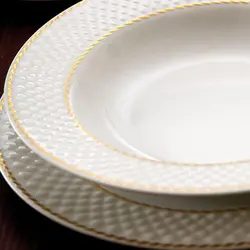 سرویس غذاخوری رادیانس میلانو سفید 28 پارچه چینی زرین