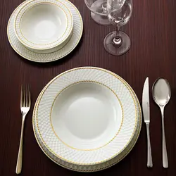 سرویس غذاخوری رادیانس میلانو سفید 28 پارچه چینی زرین