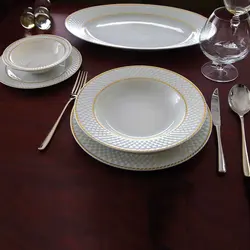 سرویس غذاخوری رادیانس میلانو سفید 28 پارچه چینی زرین