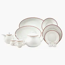 سرویس غذاخوری شهرزاد سپینود ارغوانی 108 پارچه چینی زرین