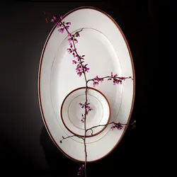 سرویس غذاخوری شهرزاد سپینود ارغوانی 108 پارچه چینی زرین