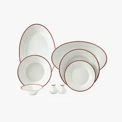 سرویس غذاخوری شهرزاد سپینود ارغوانی 108 پارچه چینی زرین