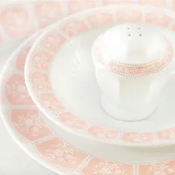 سرویس غذاخوری نئوکلاسیک آرتمیس صورتی 29 پارچه چینی زرین