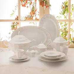 سرویس غذاخوری نئوکلاسیک هیلدا 103 پارچه چینی زرین