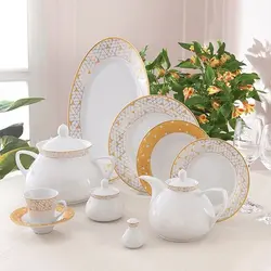 سرویس غذاخوری شهرزاد ژئومتریکال طلایی 108 پارچه چینی زرین - فروشگاه اینترنتی پرنس هوم