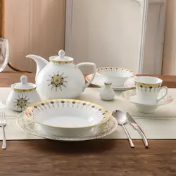 سرویس غذاخوری شهرزاد کلوپاترا 108 پارچه چینی زرین