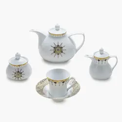 سرویس غذاخوری شهرزاد کلوپاترا 108 پارچه چینی زرین