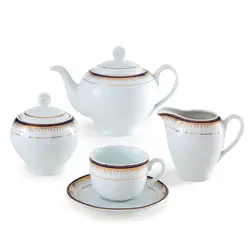 سرویس غذاخوری ایتالیا اف خاطره 102 پارچه چینی زرین - فروشگاه اینترنتی پرنس هوم