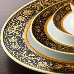 سرویس غذاخوری ایتالیا اف میدنایت 102 پارچه چینی زرین