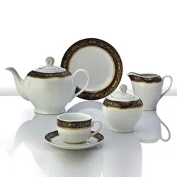 سرویس غذاخوری ایتالیا اف میدنایت 102 پارچه چینی زرین
