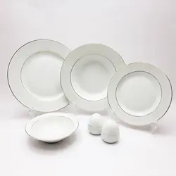 سرویس غذاخوری ایتالیا اف سپید صدف 28 پارچه چینی زرین - فروشگاه اینترنتی پرنس هوم