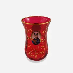 استکان کمرباریک شیاردار لاو کد 30020 طرح شاه عباسی