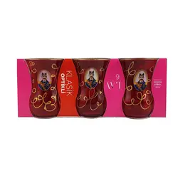 استکان کمرباریک شیاردار لاو کد 30020 طرح شاه عباسی