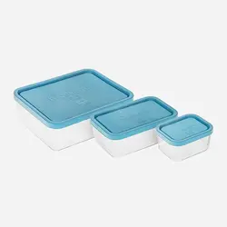 ست 3 عددی ظروف غذا فریزری مستطیل فریگوئر ایتالیا کد 90210 - فروشگاه اینترنتی پرنس هوم