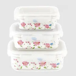 ست ظروف فریزری سرامیکی گلدار یونیک کد 2848 - فروشگاه اینترنتی پرنس هوم