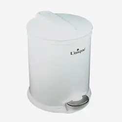 سطل زباله 5 لیتری سفید صادراتی یونیک کد 4110 - فروشگاه اینترنتی پرنس هوم