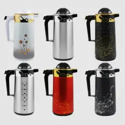 فلاسک 1.6 لیتر یونیک کد 1770 - فروشگاه اینترنتی پرنس هوم فلاسک استیل گلدار طلایی نقره ای