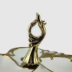 یونیک سرامیک طلایی طاووسی اردور خوری بزرگ کد 1016 - فروشگاه اینترنتی پرنس هوم