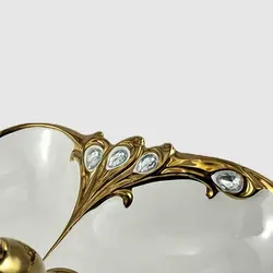 یونیک سرامیک طلایی طاووسی اردور خوری بزرگ کد 1016 - فروشگاه اینترنتی پرنس هوم