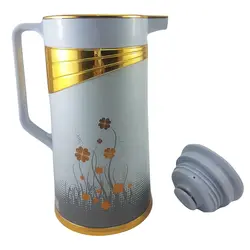 فلاسک 1 لیتر یونیک کد 1715 - فروشگاه اینترنتی پرنس هوم فلاسک استیل گلدار طلایی نقره ای