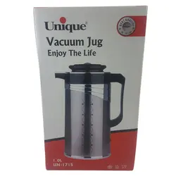 فلاسک 1 لیتر یونیک کد 1715 - فروشگاه اینترنتی پرنس هوم فلاسک استیل گلدار طلایی نقره ای