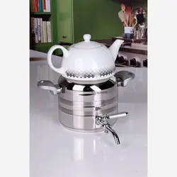 کتری و قوری استیل 4 لیتر هوم کینگ کد 1040