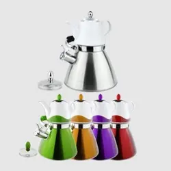 قوری و کتری سوت دار هرمی یونیک کد 7581 شیر دار استیل - فروشگاه اینترنتی پرنس هوم